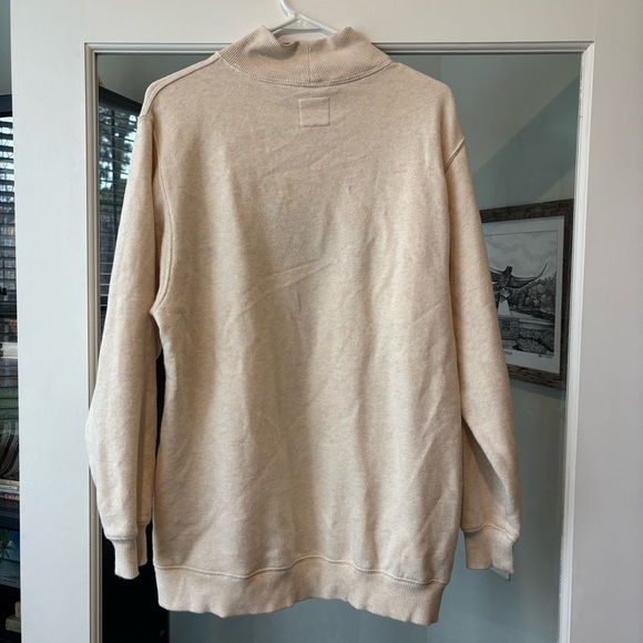 aerie The Sweat Everyday Cozy Mock Neck Sweatshirt Colorado Cream Neutral XS - Picture 5 of 11